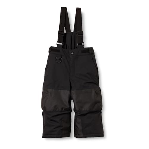 Amazon Essentials Unisex Kids' Insulated Breathable Ski & Snow Pants, Black, Medium