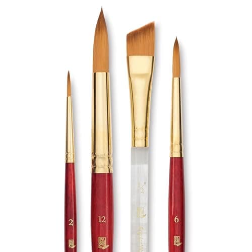 Princeton Series 4050 Heritage Synthetic Sable Brush Set - Blick Exclusive, Set of 4