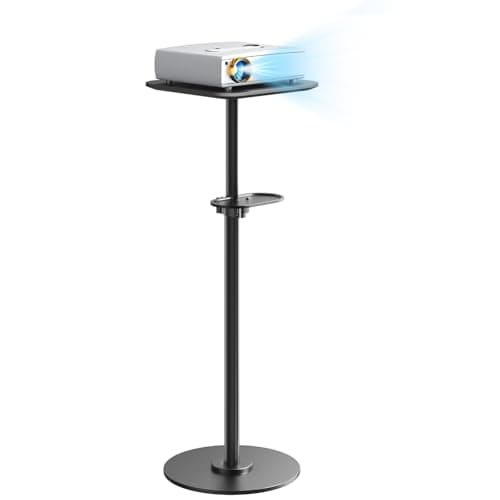 PUTORSEN Heavy-Duty Projector Stand – Height Adjustable Floor Projector Stand,Extends 27.6" to 47.2",13.2lbs Capacity, Compatible with Projectors, Cameras, for Home, Office, and Outdoor Use