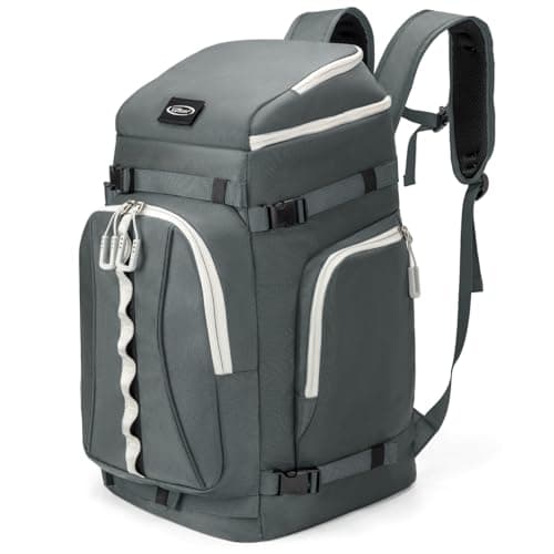 Lunidry Ski Boot Bag, 65L Waterproof Ski Bag & Snowboard Boot Bag, Travel Backpack for Skis Snowboard Helmet Goggles & Accessories