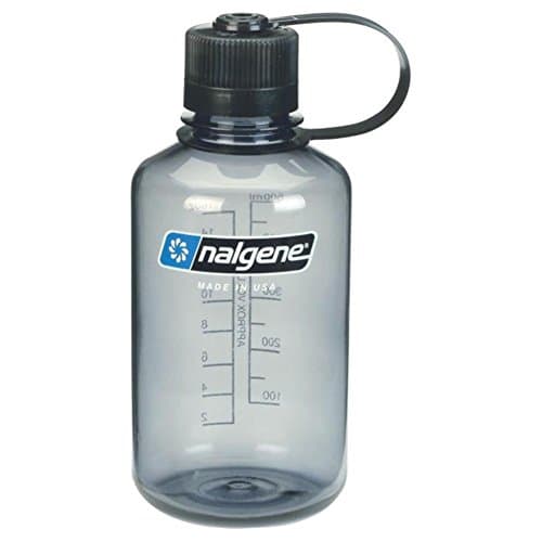 Nalgene Tritan Narrow Mouth BPA-Free Water Bottle, Gray, 16 oz