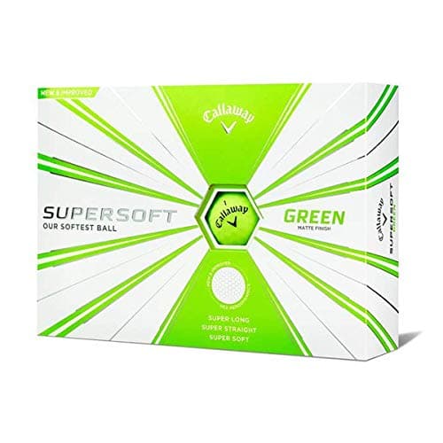 Callaway Supersoft 2019 Golf Ball (12 Ball Pack, Matte Finish, Green), One Size (642845612)