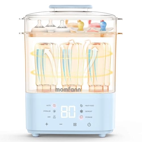 Bottle Sterilizer and Dryer, All-in-One Electric Steam Sterilizer Bottle Sanitizer for Baby Bottles, Pump Parts Accessories Newborn Essential (Blue)