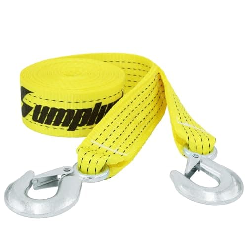 Sumpluct ATV Tow Strap with Hooks 20 ft,15000 lbs Towing Straps Heavy Duty with Hook 2 inch x 20 Foot Ropes for Trucks Vehicles Acessories,Cable for Truck Boat,Roadside Emergency Car Kit