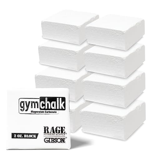 Rage Fitness Premium Gym Chalk, Pure Magnesium Carbonate Chalk for Excellent Grip, Weightlifting, Gymnastics, Rock Climbing - Block Chalk 1 LB