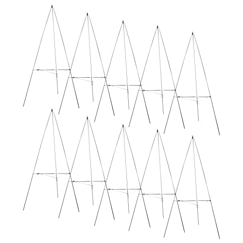 Ashland 30” Metal Floral Easel - Durable and Collapsible Wreath and Flower Arrangement Stand - Bulk 10 Pack