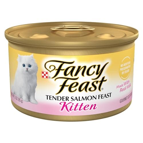 Purina Fancy Feast Kitten Tender Salmon Feast Wet Kitten Food - (Pack of 24) 3 Oz. Cans