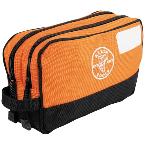 Klein Tools Tool Pouch, Dual Compartments, Heavy-Duty Tool Bag Organizer, Multipurpose Bag